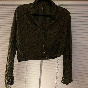 Free People cropped buttondown